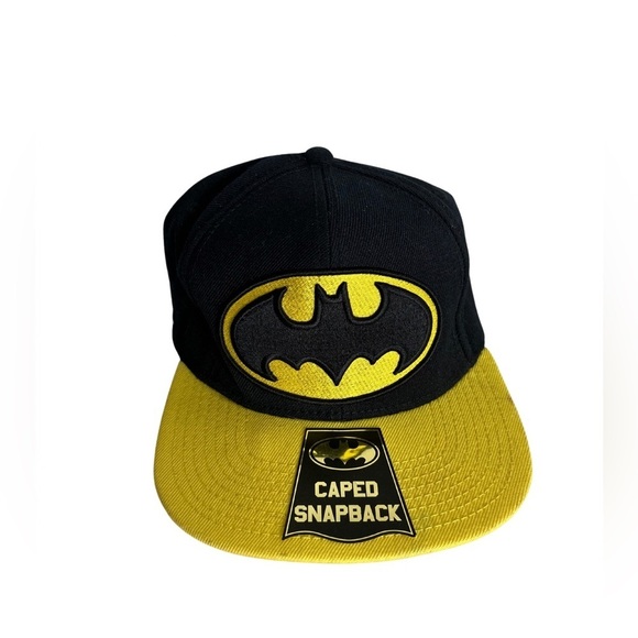 Batman cape snapback  adjustable hat‎ color yellow and black - Picture 1 of 7